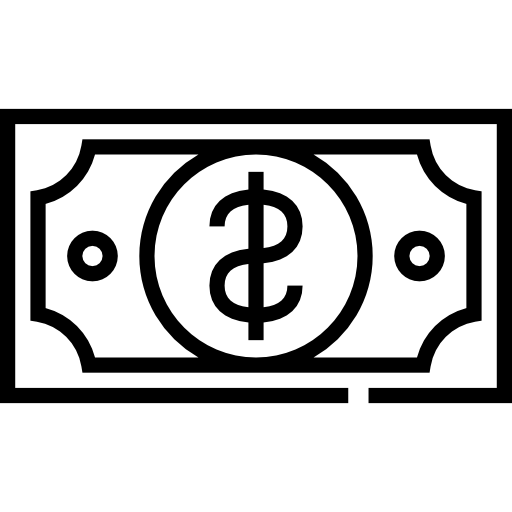 A dollar bill icon.